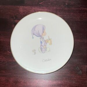 October Precious Moments Plate